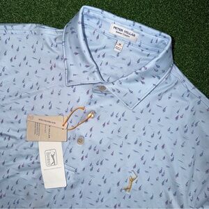 Peter Millar Summer Comfort Sailing Away Performance PGA Tour Golf Polo Mens M